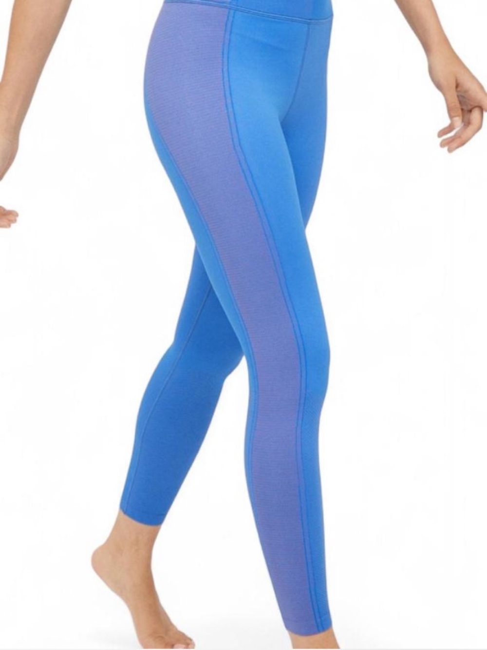 OFFLINE By Aerie Seamless High Waisted Two-Tone Leggings in Cobalt Blue